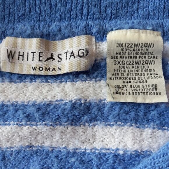 White Stag blouse w stripes size 3X - Picture 10 of 11